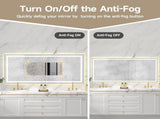 72x36" Gold Eco-Friendly Silver Mirror Dual LED Light Strips Front and Back LightingUnable to ship 78577740