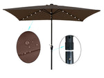 ZUN 10 x 6.5t Rectangular Patio Umbrella Solar LED Lighted Outdoor Market Table Waterproof Umbrellas W65627944