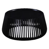 Contemporary 31" Solid Wood Drum-Shaped Coffee Table, Living Room Sofa Table, Black B011P217881