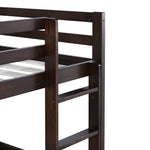 ZUN Solid Wooden, Solid Rubber Wooden Twin over Twin Loft Bed with Ladder, with Bed Platform of W504P191669