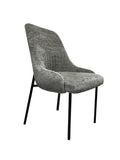 Upholstery Boucle Fabric Dining Side Chair Set of 2, Grey B091P183385
