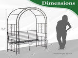 Arc Roof Double Layer With Chair Iron Arch Courtyard Black 53368392