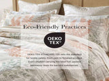 3-Piece Full/Queen 100% Cotton Sateen Duvet Cover Set,Terracotta/Linen B035P408291