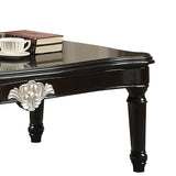 ZUN Black Coffee Table with Turned Legs B062P209075