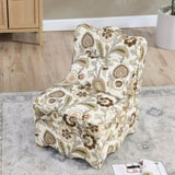 ZUN Flannel single dining chair with soft seat cushion and backrest, no armrests, matching pillow can be W487P221667