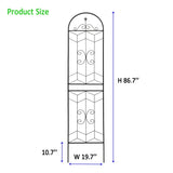 2 Pack Metal Garden Trellis 86.7" x 19.7" Rustproof Trellis for Climbing Plants Outdoor Flower W1586P268070