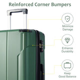Luggage Sets 3 Piece, Hard shell ABS Lightweight Durable Suitcases with Double Spinner Wheels N730P244921F