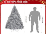 6 FT Pre-lit Artificial Christmas Tree, Hinged Xmas Pine Tree with 900 Branch Tips, 300 Lights and 95756366