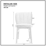 ZUN 1 PC Wooden Frame Upholstered Shell Dining Chair,Modern Armless Chairs Comfor Kitchen Chairs for W2582P243341