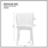 ZUN 1 PC Wooden Frame Upholstered Shell Dining Chair,Modern Armless Chairs Comfor Kitchen Chairs for W2582P243341