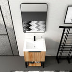 ZUN 24 Inch Freestanding Bathroom Vanity With Resin Basin,24x18, 18787304