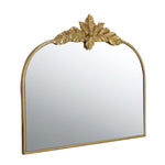 ZUN 39.5" x 35" Gold Arched Mirror with Metal Frame, Wall- Mounted Mirror for Living Room Bedrrom W2078135192