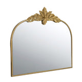39.5" x 35" Gold Arched Mirror with Metal Frame, Wall- Mounted Mirror for Living Room Bedrrom W2078135192