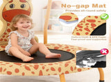Giraffe Mini Toddler Trampoline with Foam Padded Handle Non-Slip Feet for Indoor Play 59633388