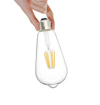 ZUN Edison Bulb LED Light Vintage Style Lighting Filament Lamp E26 Warm white 6Pack 12915650