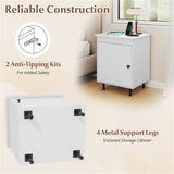 2 white bedside tables with doors 54059730