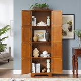 72.4" Tall Storage Cabinet Tall Storage Cabinet with 8 Doors and 4 Shelves ,Bookshelf Living Room, W1758P211012