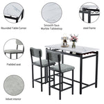 ZUN Kitchen Table Set, Dining Table and Chairs for 2, 3 Piece Dining Room Table Set with 2 Upholstered W578P150070