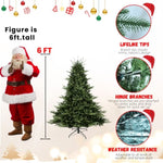 ZUN 8FT Christmas Tree Simulate Nature Advanced Materials Premium Hinged Spruce Artificial Douglas Firs W1773P203596