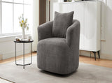 360&deg Swivel Chair, 38.2" Accent Chair Sofa, Upholstered Swivel Barrel Sofa Chair with a Throw N719P288552E