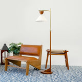 Contemporary Floor Lamp Zensa Brown Floor Lamp 110V, Standing Light for Living Room Centerpiece, B183P315130