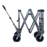 Collapsible Folding Wagon 300L,49" Extra Long Collapsible Wagon with Tailgate, All-Terrain 7"x 4" W321P269236