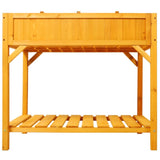 Raised Garden Bed with Legs, Wooden Elevated Planter Box with 8 Grids Divider & Protective Liner, W465P189515