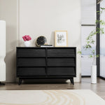 ZUN 6 Drawer Double Dresser Features Vintage-style and Bevel Design 09136501