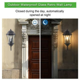 1-Pack Outdoor Wall Lantern Dusk to Dawn Sensor, Black Weatherrproof Exterior Light Fixture W1340P239407