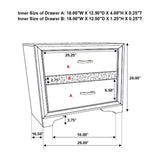 2 Drawers MDF Nightstand with 1 Jewelry Drawer, Black B016P255583