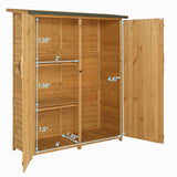 Fir Wood Shed Garden Storage Shed Wood Color & Green 48756444