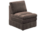 Contemporary 1pc Armless Chair Modular Chair Sectional Sofa Living Room Furniture Mink Morgan B011126765