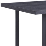 ZUN Grey Oak and Black Dining Table with Sled Base B062P186433