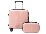 PP Trolley Case 12in 20in 2PCS Suitcase Set Rose Gold 84865279