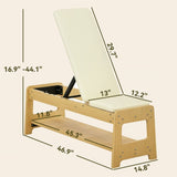 ZUN Wooden Adjustable Weight Bench 71536717