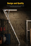 Household Aluminum Attic Ladder 25" x 54" ,350lbs Capacity, 7-10 ft Ceiling Height W2529P185494