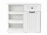 Laundry Cabinet with Drawer and shelf, Tilt-Out Laundry Hamper, Freestanding Style, Inadjustable W331P471372