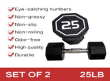 Premium Octagonal Dumbbells, Large Numbers Hard Chrome Plated Handle Dumbbells to Assist with 89610946
