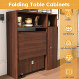 Multifunctional Folding Dining Table with Wall-Mounted Sideboard & Storage for Small Apartments 69958439