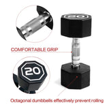 20LBS Premium Octagonal Dumbbell, Large Numbers, Hard Chrome Plated Handle Dumbbells to Assist with 93232226