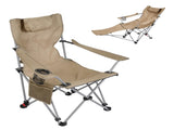 Outdoor Reclining Camping Lounge Chair 95&deg-160&deg Adjustable Angle Carbon Steel Frame Heavy Duty 19968729