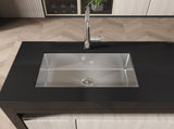 Stainless Steel Kitchen Sink, 27x19 Single Bowl, Undermount Handmade Sink in Brushed Nickel, with 88088733