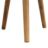 Artisan Furniture Solid Wood Bone Inlay Tripod Stool B182P234165