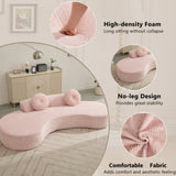 105.5''Curved Sofa, Modern Minimalist Sofa, Cloud Couch Sofa 3-4 W2108P196836