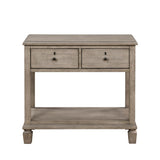 Gray Oak Finish Classic Transitional Bedroom Furniture 1pc Nightstand of 2 Drawers Open Bottom Shelf B011P210715