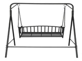 176*128*180cm Flat Top 250kg Garden Iron Swing Frame Black 76269217