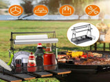 Portable Grill Utensil Caddy, MultiSpace Metal BBQ Storage Organizer with Detachable Parts, Easy 30205161