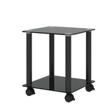 ZUN 2-Piece Black Side Table , 2-Tier Space End Table ,Modern Night Stand, Sofa table, Side Table with 27621184