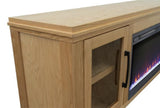 Tybee 86 inch Electric Fireplace TV Console for TVs up to 95 inches, Natural Finish B108P292302