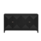 U_STYLE Sleek Storage Cabinet Sideboard Buffet with Vertical Line Design,Suitable for Study,Entrance N711P205933B